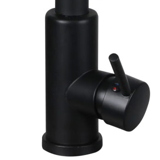 Canilla monocomando acero inoxidable negro con pico flexible – SK