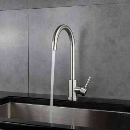 Canilla monocomando cocina pico cisne rigido