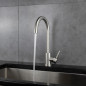 Canilla monocomando cocina pico cisne rigido