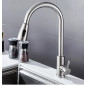 Canilla monocomando cocina pico cisne extensible (Acero inoxidable)