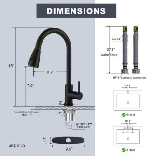Canilla monocomando cocina pico cisne extensible (Acero inoxidable)