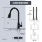 Canilla monocomando cocina pico cisne extensible (Acero inoxidable) Canilla monocomando cocina pico cisne extensible (Acero inoxidable)