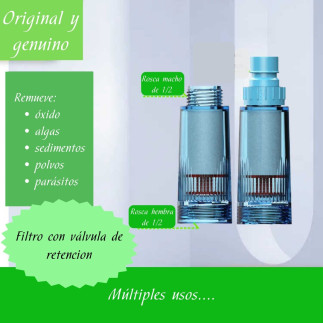 Mini-Filtro de agua ½″ de plástico reforzado